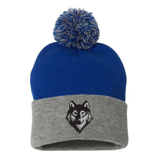 Sportsman 12" Pom Pom Cuffed Beanie - Embroidered Logo Thumbnail