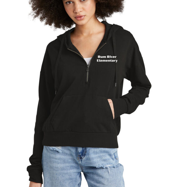 District Womens Perfect Tri Fleece 1/2 Zip Pullover - Embroidered Logo Thumbnail