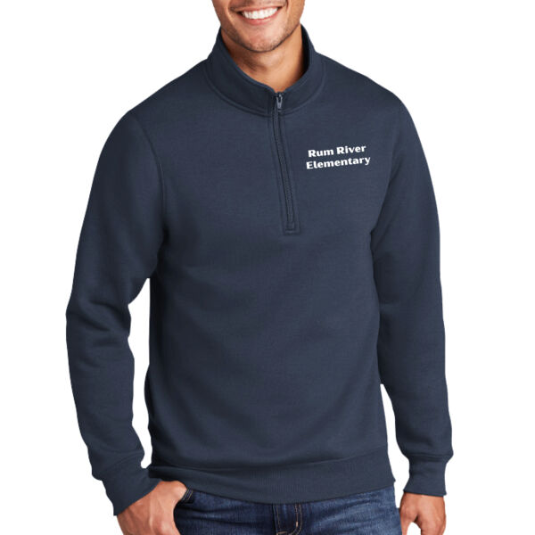 Port & Co Core Fleece 1/4 Zip Pullover Sweatshirt - Embroidered Logo Thumbnail