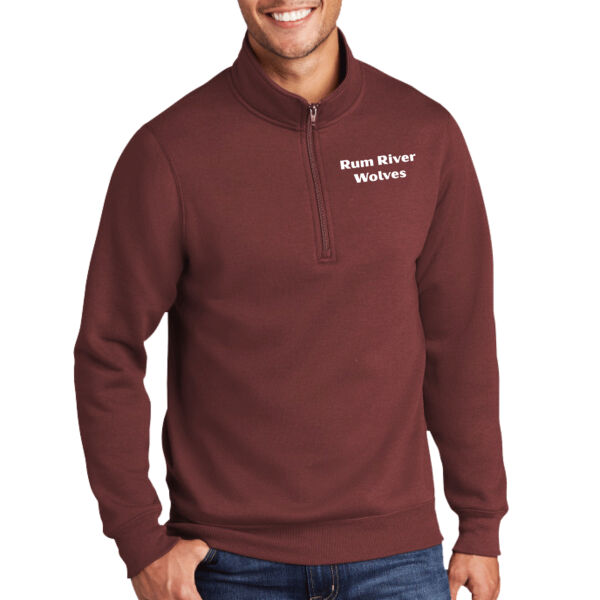 Port & Co™ Core Fleece 1/4-Zip Pullover Sweatshirt - Embroidered Logo Thumbnail